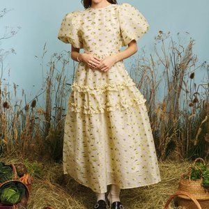 NWOT Sister Jane Dream Meadow Jacquard Vintage Peasant Cottagecore Maxi Dress